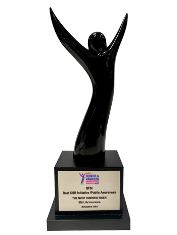 August 2023: SBI Life won award for the campaign ‘The Most Ignored Rider’ in the category Best CSR Initiative/Public Awareness at e4m Health & Wellness Marketing Awards 2023