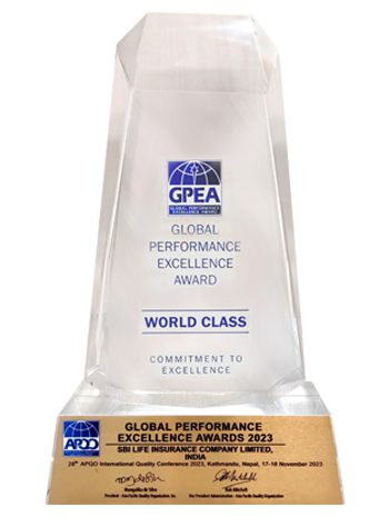November 2023: SBI Life Insurance won the Global Performance Excellence Award (GPEA) 2023 under the 